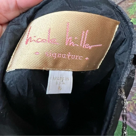 VINTAGE NICOLE MILLER SIGNATURE Y2K Whimsigoth Taffeta Dress, 6 - Picture 16 of 16